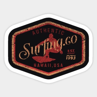 Surfing.co distressed badge Sticker